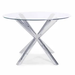 Viadurini Living Runde Tische-Runder Esstisch Homemotion mit gehärteter Glasplatte - Denda