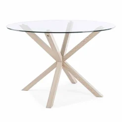 Viadurini Living Runde Tische-Runder Esstisch Homemotion mit gehärteter Glasplatte - Denda