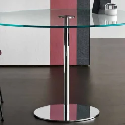 Viadurini Living Esstische Nach Mass|Runde Tische-Runder Esstisch mit extraleichter Glasplatte Made in Italy - Dolce