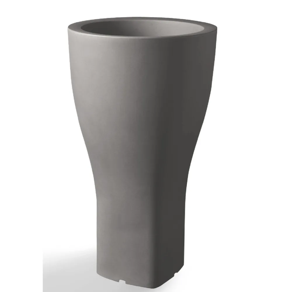 Viadurini in the Garden Gartenideen-Runder farbiger Gartentopf aus Polyethylen Made in Italy - Tremont