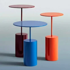 Viadurini Living Moderne Couchtische-Runder farbiger Wohnzimmer-Couchtisch aus modernem Blechdesign – Cocktail