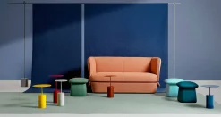 Viadurini Living Moderne Couchtische-Runder farbiger Wohnzimmer-Couchtisch aus modernem Blechdesign – Cocktail