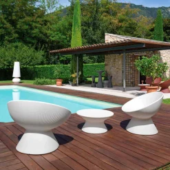 Viadurini in the Garden Garten Beistelltisch-Runder Garten Couchtisch aus farbigem Polyethylen Made in Italy - Desmond