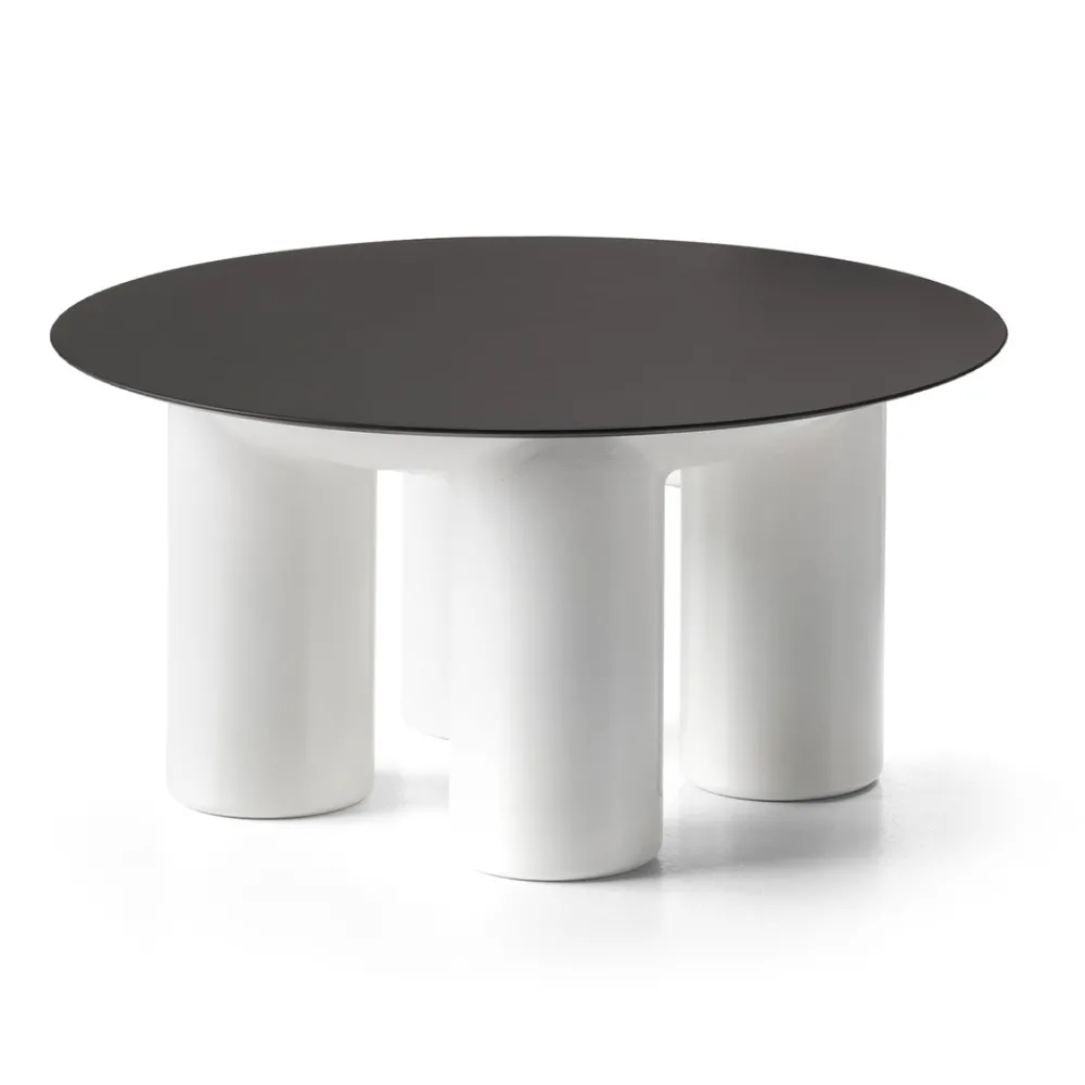 Viadurini in the Garden Garten Beistelltisch-Runder Garten-Couchtisch aus HPL und Polyethylen Made in Italy - Freccia