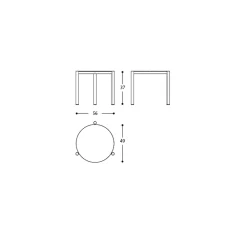 Varaschin Garten Beistelltisch-Runder Garten-Couchtisch aus lackiertem Aluminium - Bahia von