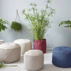 Viadurini in the Garden Sitzsäcke|Sitzsäcke-Runder Gartenhocker aus Polypropylen in 3 Farben Made in Italy - Francisco