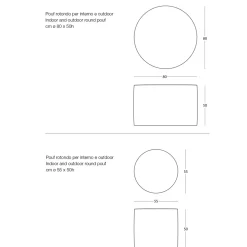 Viadurini in the Garden Sitzsäcke|Sitzsäcke-Runder Gartenhocker aus Polypropylen in 3 Farben Made in Italy - Francisco
