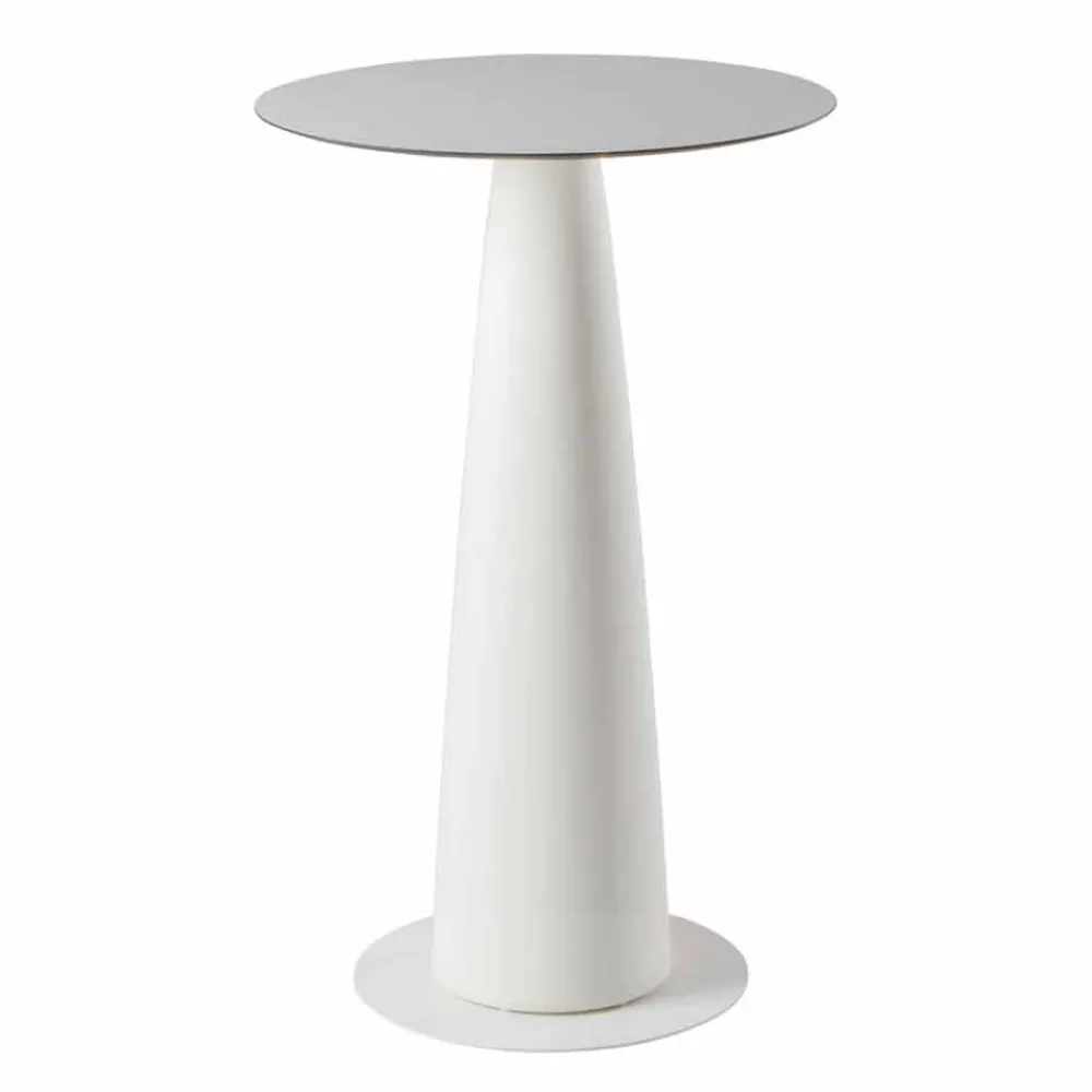 SLIDE Garten Beistelltisch|Runde Tische-Runder Gartentisch aus Polyethylen und HDL Hoplà (H110)