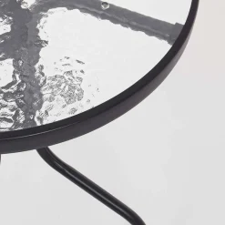 Viadurini in the Garden Garten Beistelltisch-Runder Gartentisch aus Stahl mit Designglasplatte - Purizia