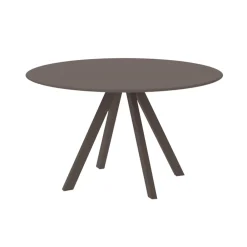 Viadurini in the Garden Gartentische Fest-Runder Gartentisch aus verzinktem Stahl Made in Italy - Brienne