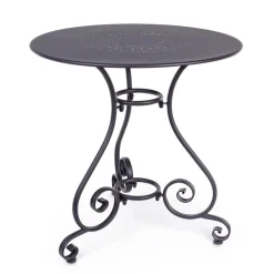 Viadurini in the Garden Gartentische Fest-Runder Gartentisch im Shabby Chich-Stil aus lackiertem Stahl - Charm