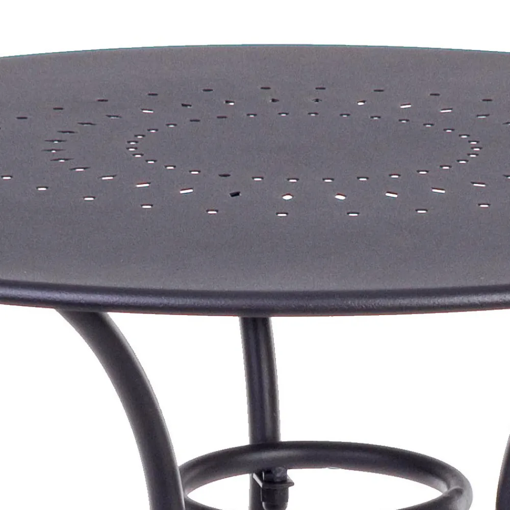 Viadurini in the Garden Gartentische Fest-Runder Gartentisch im Shabby Chich-Stil aus lackiertem Stahl - Charm