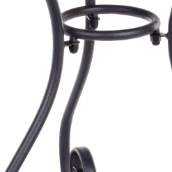 Viadurini in the Garden Gartentische Fest-Runder Gartentisch im Shabby Chich-Stil aus lackiertem Stahl - Charm