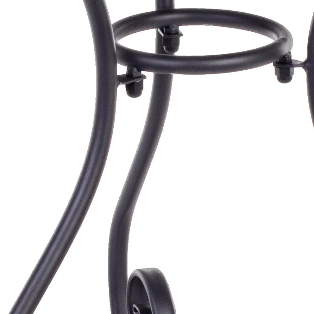 Viadurini in the Garden Gartentische Fest-Runder Gartentisch im Shabby Chich-Stil aus lackiertem Stahl - Charm