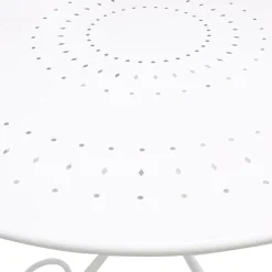 Viadurini in the Garden Gartentische Fest-Runder Gartentisch im Shabby Chich-Stil aus lackiertem Stahl - Charm