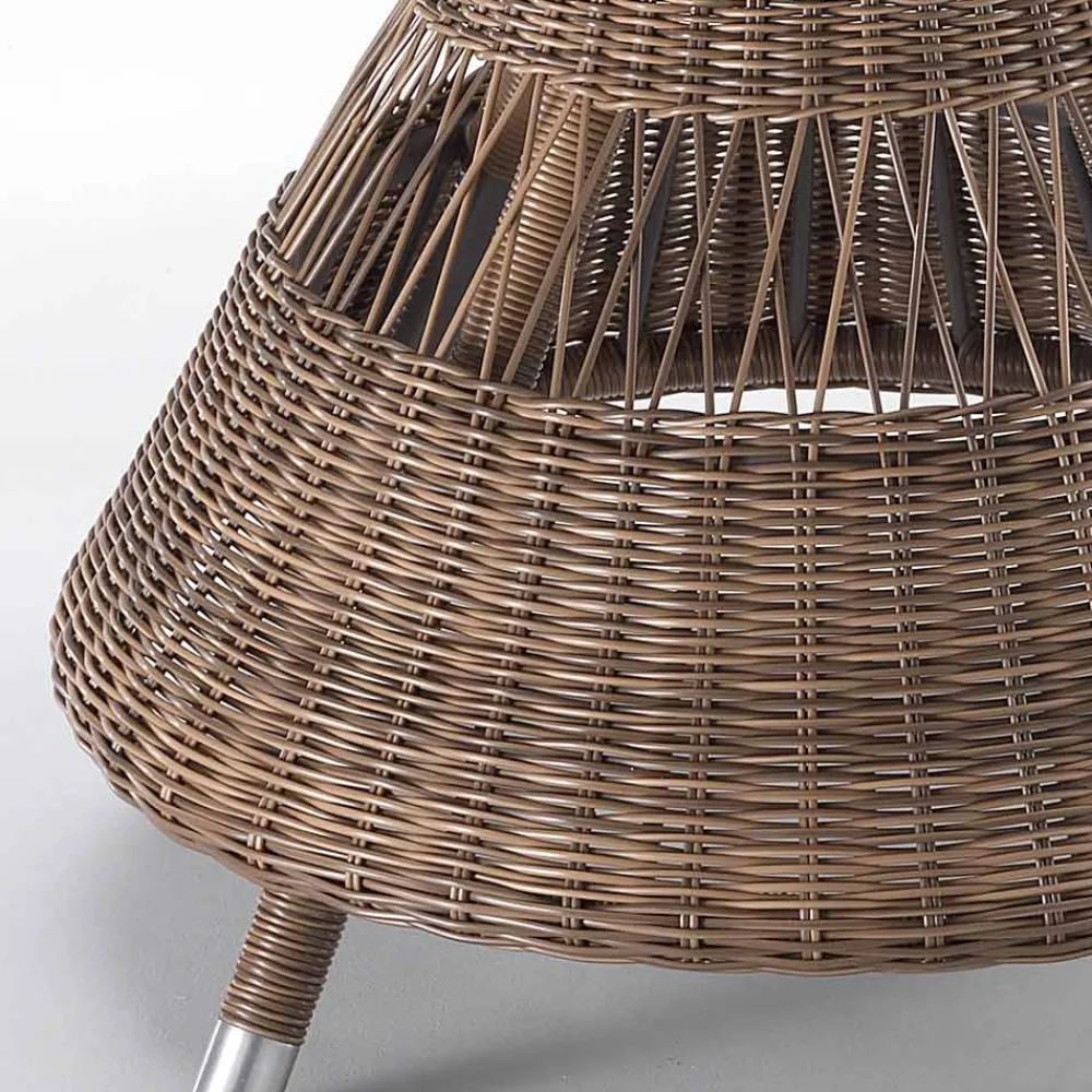 Viadurini in the Garden Gartentische Fest-Runder Gartentisch mit 4 Sesseln mit Armlehnen - Gigi