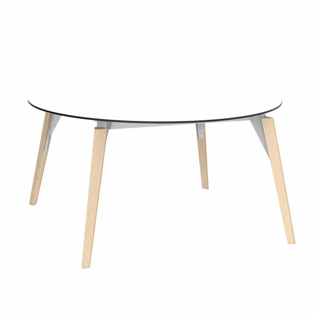 Vondom Moderne Couchtische-Runder hölzerner Couchtisch und HPL-Platte in 2 Größen - Faz Wood von