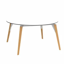 Vondom Moderne Couchtische-Runder hölzerner Couchtisch und HPL-Platte in 2 Größen - Faz Wood von