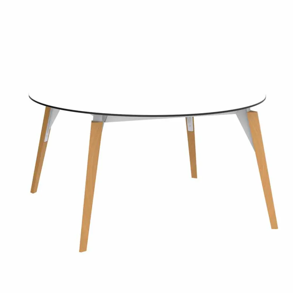 Vondom Moderne Couchtische-Runder hölzerner Couchtisch und HPL-Platte in 2 Größen - Faz Wood von