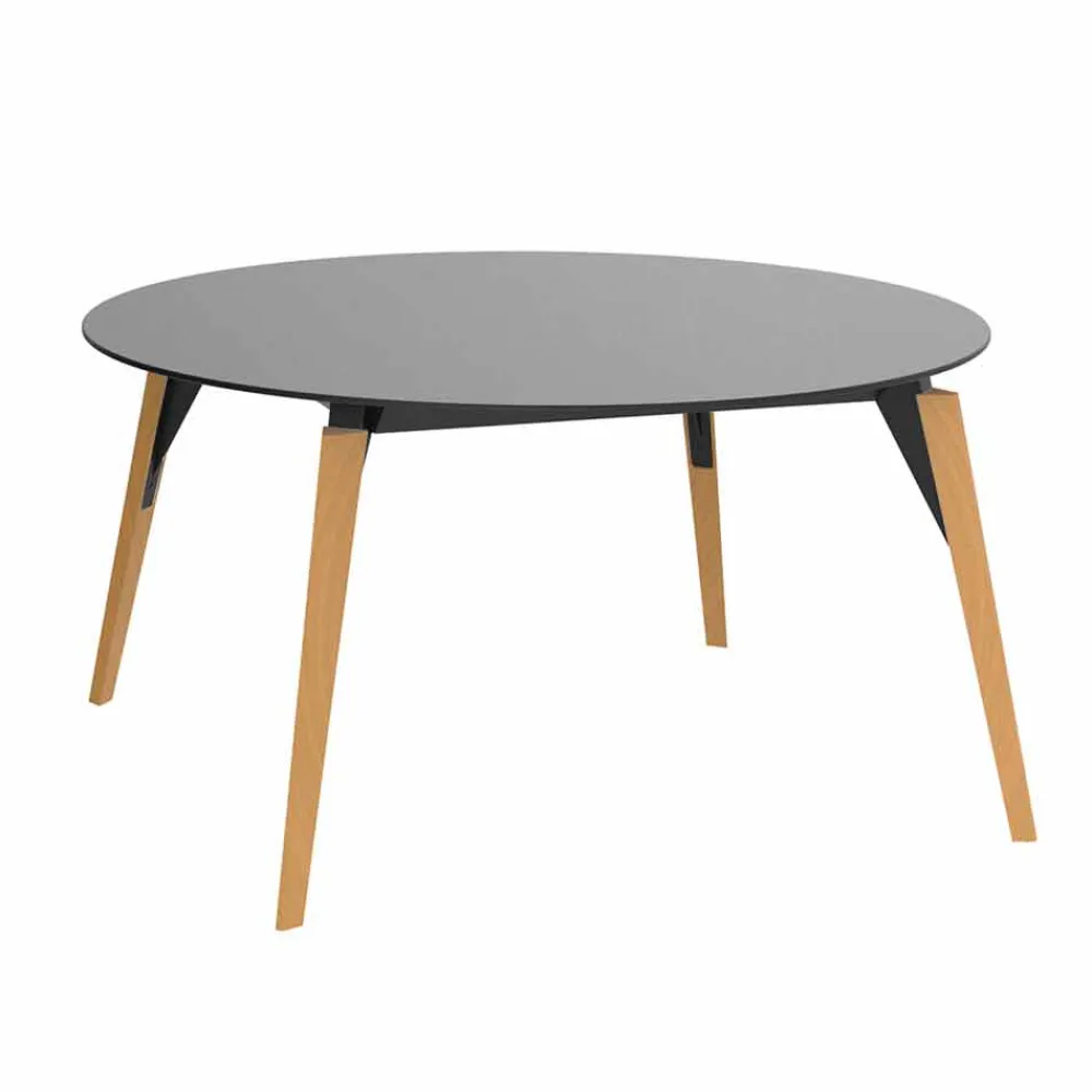 Vondom Moderne Couchtische-Runder hölzerner Couchtisch und HPL-Platte in 2 Größen - Faz Wood von