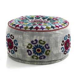 Viadurini Living Sitzsäcke|Sitzsäcke-Runder Hocker im Ethno - Design aus Patchwork - Stoff oder Samt - Faser