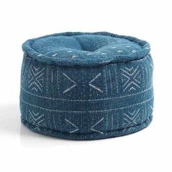 Viadurini Living Sitzsäcke|Sitzsäcke-Runder Hocker im Ethno - Design aus Patchwork - Stoff oder Samt - Faser