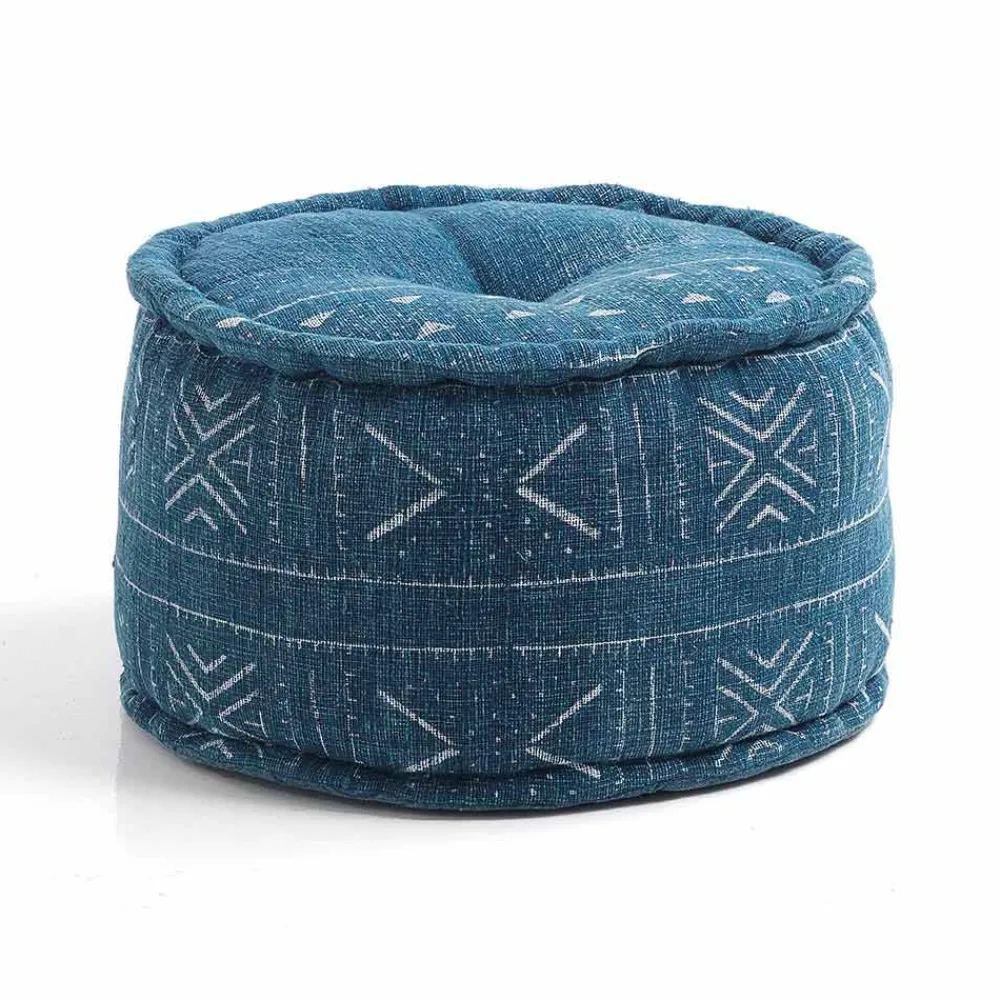 Viadurini Living Sitzsäcke|Sitzsäcke-Runder Hocker im Ethno - Design aus Patchwork - Stoff oder Samt - Faser