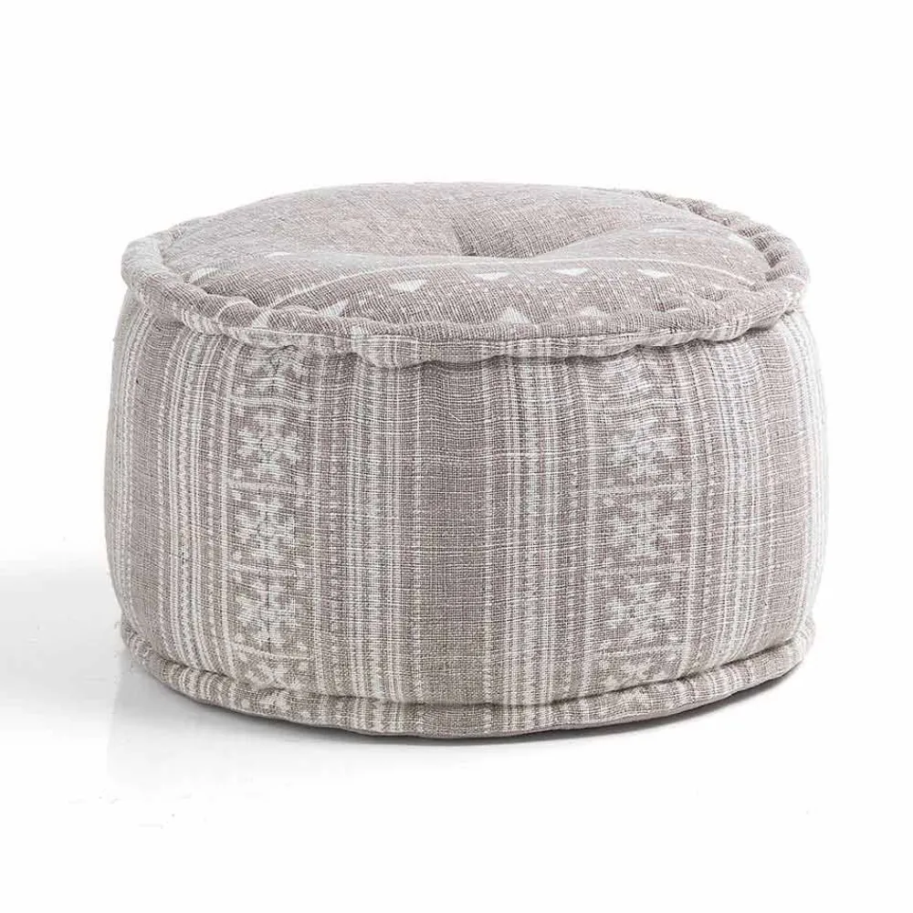 Viadurini Living Sitzsäcke|Sitzsäcke-Runder Hocker im Ethno - Design aus Patchwork - Stoff oder Samt - Faser