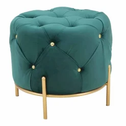 Viadurini Living Sitzsäcke|Sitzsäcke-Runder Hocker im modernen Design aus Stoff, Eisen und MDF - Ashlie