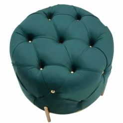 Viadurini Living Sitzsäcke|Sitzsäcke-Runder Hocker im modernen Design aus Stoff, Eisen und MDF - Ashlie