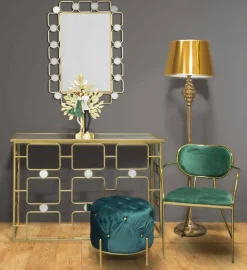 Viadurini Living Sitzsäcke|Sitzsäcke-Runder Hocker im modernen Design aus Stoff, Eisen und MDF - Ashlie