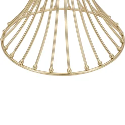 Viadurini Living Moderne Couchtische-Runder hoher Couchtisch aus goldenem Eisen mit Kugeln und Rauchglasplatte - Dexter