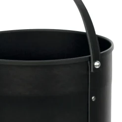 Viadurini Fire Design Kaminholzständer Aus Leder Und Kunstleder-Runder Holzscheithalter aus Öko-Leder mit Rädern, hergestellt in Italien – Chamäleon