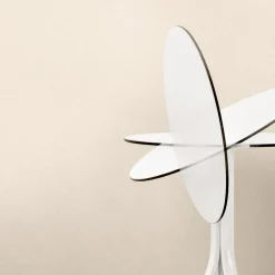 Viadurini in the Garden Garten Beistelltisch-Runder Liegetisch mit 3 Aluminiumbeinen 2 Farben - Filomena