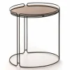 Viadurini Living Moderne Couchtische-Runder Metall-Couchtisch mit Glasplatte Made in Italy - George