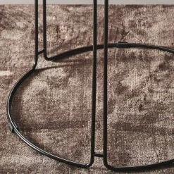 Viadurini Living Moderne Couchtische-Runder Metall-Couchtisch mit Glasplatte Made in Italy - George