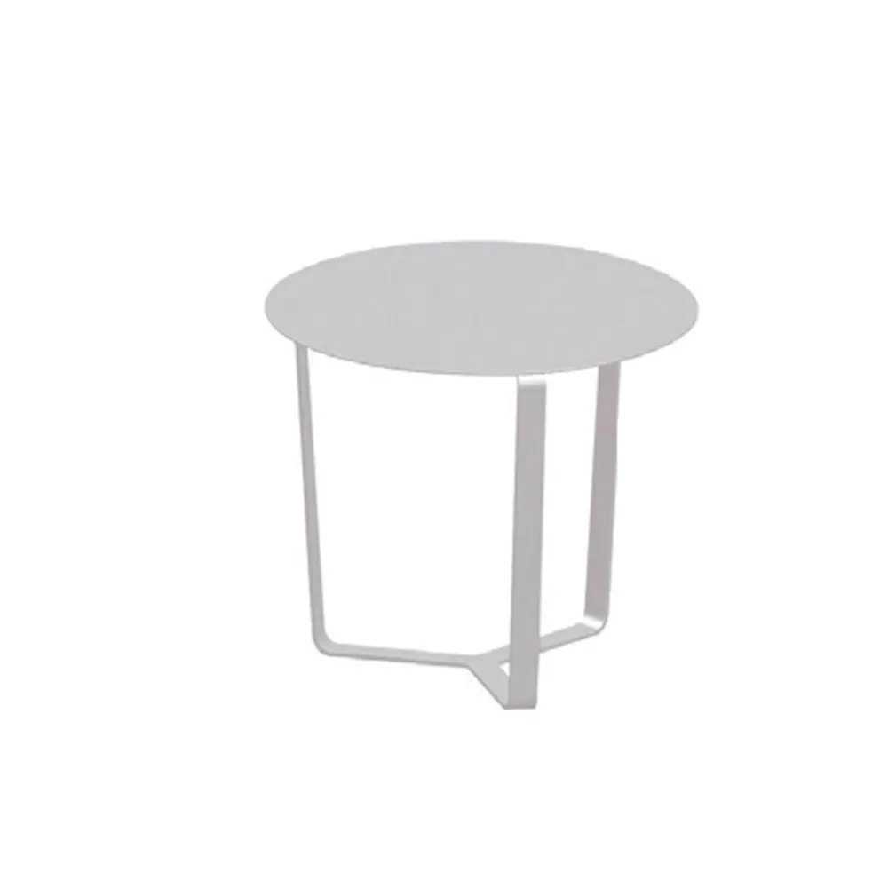 Viadurini in the Garden Garten Beistelltisch-Runder Outdoor-Couchtisch aus epoxidpulverbeschichtetem Aluminium - Mitch