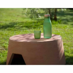 Viadurini in the Garden Garten Beistelltisch-Runder Outdoor-Couchtisch aus Terrakotta Made in Italy - Degolino