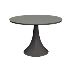 Viadurini in the Garden Gartentische Aus Aluminium-Runder Outdoor-Tisch aus pulverbeschichtetem Aluminium und Glas – Arcade