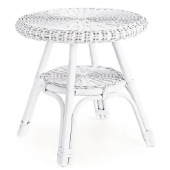 Viadurini in the Garden Garten Beistelltisch-Runder Rattan Garden Couchtisch, Durchmesser 52 cm - Favolizia