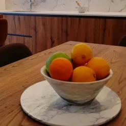 Viadurini Kitchen Küchenzubehör-Runder Servierteller aus weißem Carrara-Marmor Made in Italy - Kamil