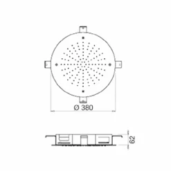 Viadurini Taps Duschköpfe-Runder Single Jet Duschkopf aus Edelstahl Made in Italy - Schwefel