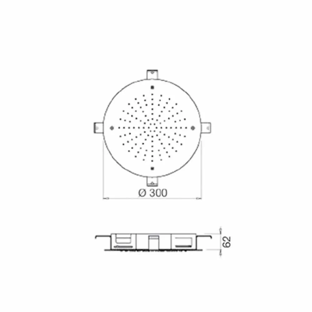 Viadurini Taps Duschköpfe-Runder Single Jet Duschkopf aus Edelstahl Made in Italy - Schwefel