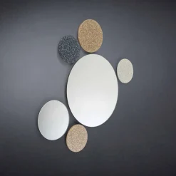 Viadurini Living Wandspiegel-Runder Spiegel Addo, made in Italy, modernes Design, Glitzer & Glas