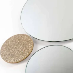 Viadurini Living Wandspiegel-Runder Spiegel Addo, made in Italy, modernes Design, Glitzer & Glas