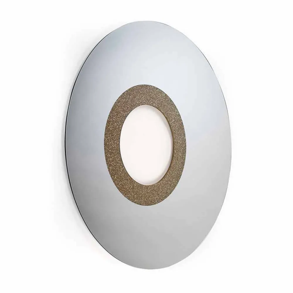 Viadurini Living Wandspiegel-Runder Spiegel Aris in modernem Design, hergestellt in Italien, Glitzer und Glas