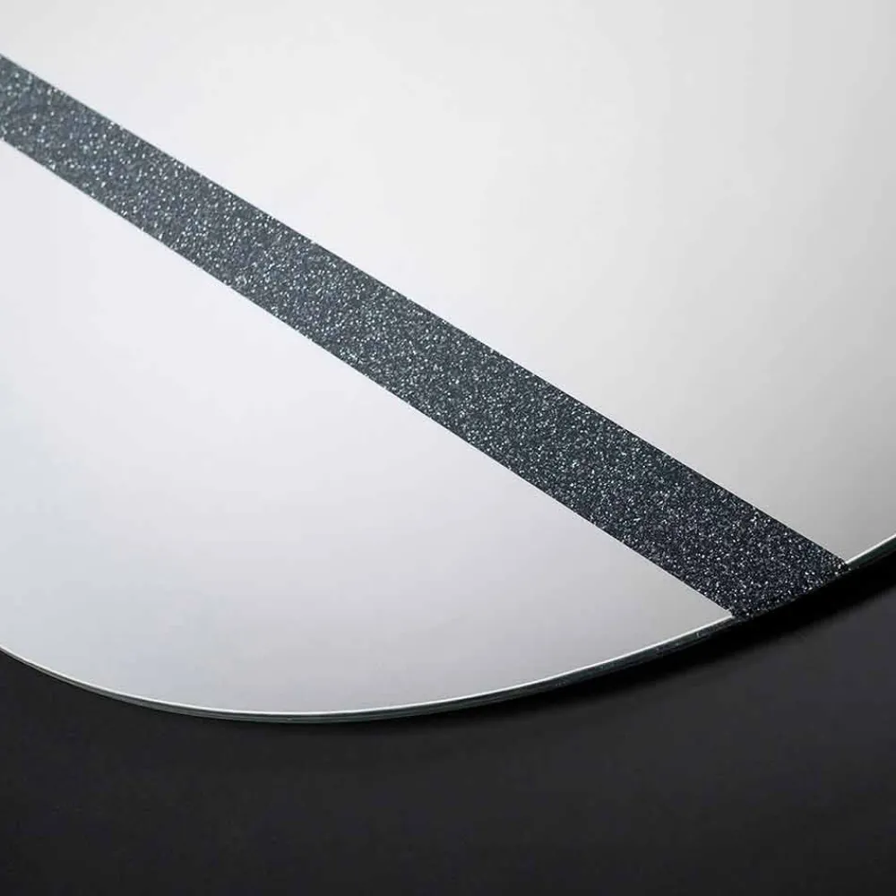 Viadurini Living Wandspiegel-Runder Spiegel Athos made in Italy, modernes Design, Glitzer und Glas