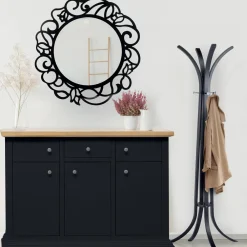 Viadurini Classic Wandspiegel-Runder Spiegel mit durchbrochenem Muster, hergestellt in Italien – Ferona