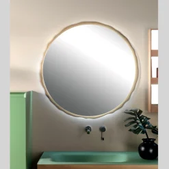Viadurini Bathroom Badspiegel-Runder Spiegel mit integrierter LED-Beleuchtung, hergestellt in Italien – Vinci