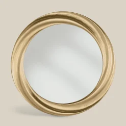 Viadurini Classic Wandspiegel-Runder Spiegel mit luxuriösem goldenem Holzrahmen Made in Italy - Adelin